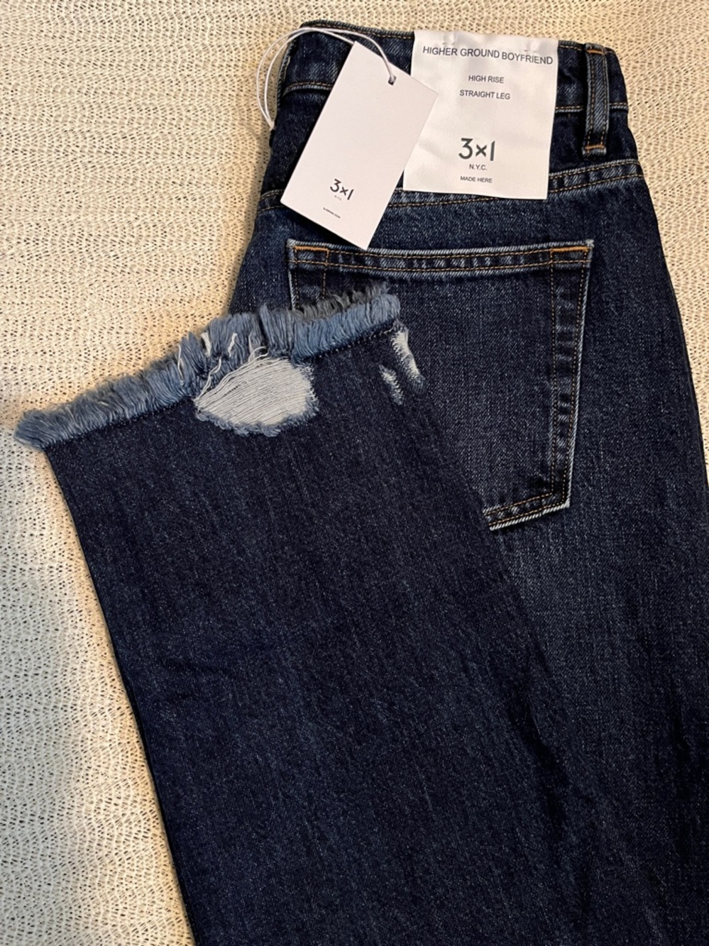 3x1 Trendy Straight Leg Jeans (Size: 27) - New with Tags